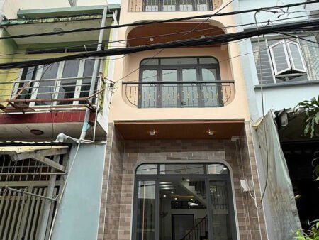 NHÀ MẶT TIỀN ĐƯỜNG SỐ BÙI ĐIỀN P4 Q8